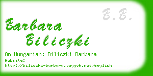 barbara biliczki business card